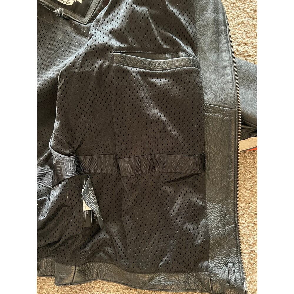 Harley-Davidson Leather Cafe Racer Limited Edition Motorcycle Jacket SZ 2XL USED - Picture 14 of 15
